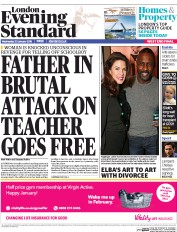 London Evening Standard () Newspaper Front Page for 21 January 2016