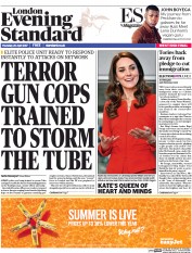 London Evening Standard () Newspaper Front Page for 21 April 2017