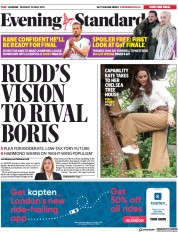 London Evening Standard () Newspaper Front Page for 21 May 2019