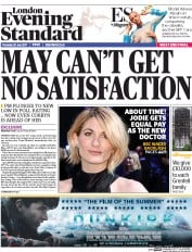 London Evening Standard () Newspaper Front Page for 21 July 2017