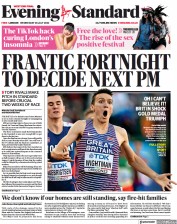 London Evening Standard () Newspaper Front Page for 21 July 2022