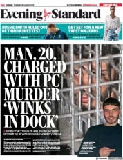 London Evening Standard () Newspaper Front Page for 21 August 2019