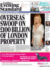 London Evening Standard () Newspaper Front Page for 22 October 2015