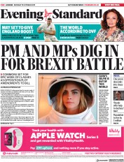 London Evening Standard () Newspaper Front Page for 22 October 2019
