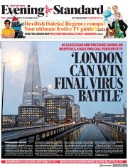 London Evening Standard () Newspaper Front Page for 22 December 2020