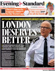 London Evening Standard () Newspaper Front Page for 22 March 2023