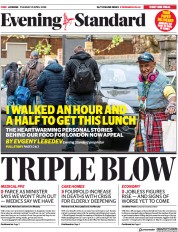 London Evening Standard () Newspaper Front Page for 22 April 2020