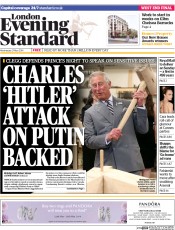 London Evening Standard () Newspaper Front Page for 22 May 2014