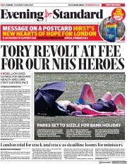 London Evening Standard () Newspaper Front Page for 22 May 2020