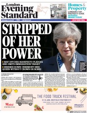 London Evening Standard () Newspaper Front Page for 22 June 2017