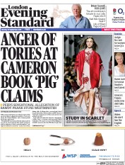 London Evening Standard () Newspaper Front Page for 22 September 2015