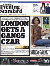London Evening Standard () Newspaper Front Page for 23 October 2013