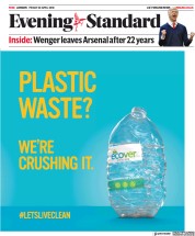 London Evening Standard () Newspaper Front Page for 23 April 2018