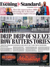 London Evening Standard () Newspaper Front Page for 23 April 2021