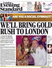 London Evening Standard () Newspaper Front Page for 23 August 2016