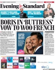 London Evening Standard () Newspaper Front Page for 23 August 2019