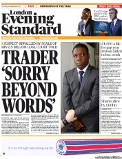 London Evening Standard () Newspaper Front Page for 23 September 2011