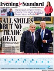 London Evening Standard () Newspaper Front Page for 23 September 2021