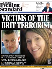 London Evening Standard () Newspaper Front Page for 24 March 2017