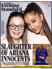 London Evening Standard () Newspaper Front Page for 24 May 2017