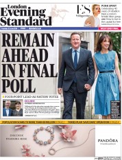 London Evening Standard () Newspaper Front Page for 24 June 2016