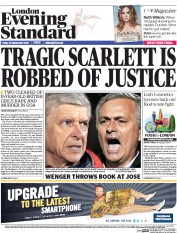 London Evening Standard () Newspaper Front Page for 24 September 2016