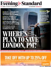 London Evening Standard () Newspaper Front Page for 24 September 2020