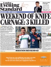 London Evening Standard () Newspaper Front Page for 25 April 2017