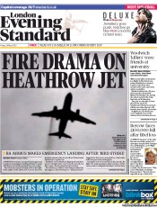 London Evening Standard () Newspaper Front Page for 25 May 2013