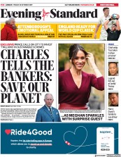 London Evening Standard () Newspaper Front Page for 26 October 2019