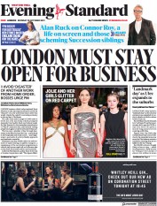 London Evening Standard () Newspaper Front Page for 26 October 2021