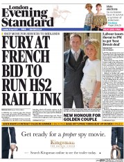 London Evening Standard () Newspaper Front Page for 26 April 2017