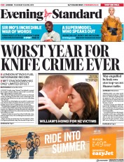 London Evening Standard () Newspaper Front Page for 26 April 2019