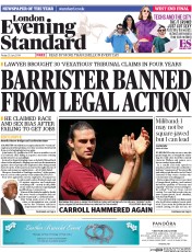 London Evening Standard () Newspaper Front Page for 26 July 2014