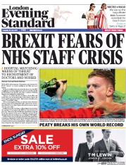 London Evening Standard () Newspaper Front Page for 26 July 2017