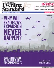 London Evening Standard () Newspaper Front Page for 26 August 2015