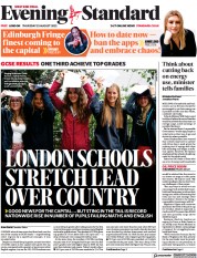 London Evening Standard () Newspaper Front Page for 26 August 2022