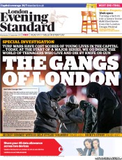 London Evening Standard () Newspaper Front Page for 26 September 2013