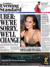 London Evening Standard () Newspaper Front Page for 26 September 2017