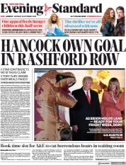 London Evening Standard () Newspaper Front Page for 27 October 2020