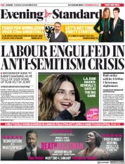 London Evening Standard () Newspaper Front Page for 27 November 2019