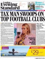 London Evening Standard () Newspaper Front Page for 27 April 2017