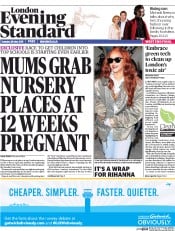 London Evening Standard () Newspaper Front Page for 27 May 2015