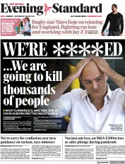 London Evening Standard () Newspaper Front Page for 27 May 2021
