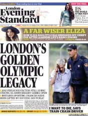 London Evening Standard () Newspaper Front Page for 27 July 2013