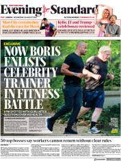 London Evening Standard () Newspaper Front Page for 27 August 2020