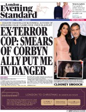 London Evening Standard () Newspaper Front Page for 28 October 2015