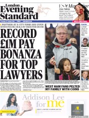 London Evening Standard () Newspaper Front Page for 28 October 2016