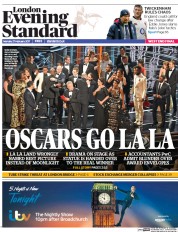 London Evening Standard () Newspaper Front Page for 28 February 2017