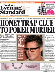 London Evening Standard () Newspaper Front Page for 28 March 2014